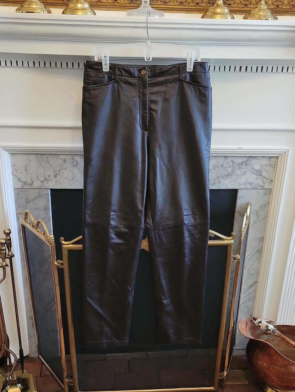 Y2K Ralph Lauren Chocolate Brown Leather Pants